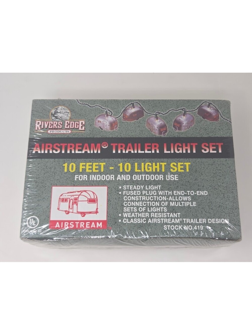 Rivers Edge Airstream Trailer Light Set 10 Foot 10 Light Sealed Decor